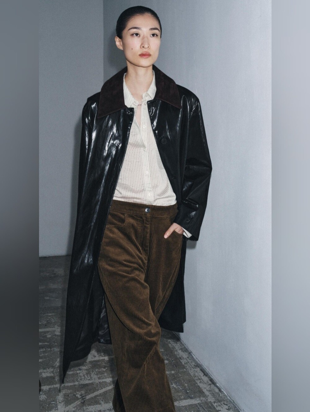 NWOT Zara Collection Limited Edition Shiny Trench Coat. Size M